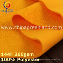 Poliéster 100% de malha de tecido polar velo para têxteis casaco quente (GLLML391)
